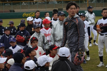 波留カップ開会式・野球教室